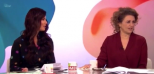 Rebekah Vardy and nadia Sawalha loose Women (Credit: ITV)