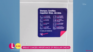 CoppaFeel! sticker (Credit: ITV)