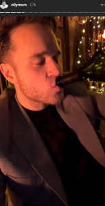 Olly Murs drinking (Credit: Instagram)