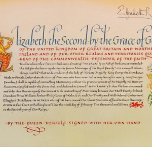 kate and William Wedding Consent