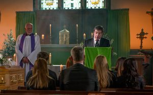Johnny reads eulogy at Aidan's funeral Coronation Street 