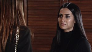 Alya and Carla argue Coronation Street 