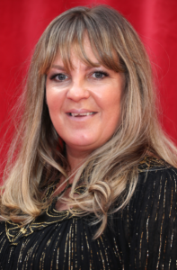 EastEnders Lorraine Stanley, AKA Karen Taylor looked glam at the British Soap Awards (Credit: Lia Toby/WENN.com)