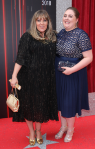 EastEnders Lorraine Stanley was joined on the red carpet by her on-screen daughter, Bernadette, played by Clair Norris (Credit: Lia Toby/WENN.com)