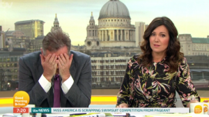 Piers Morgan and Susanna Reid on Good Morning Britain (Credit: ITV)