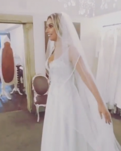 Stacey Solomon tries on wedding dresses (Credit: Instagram)
