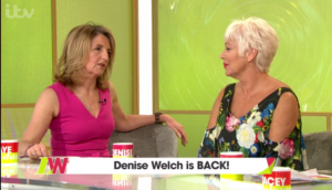 Denise Welch returns to Loose Women (Credit: ITV)