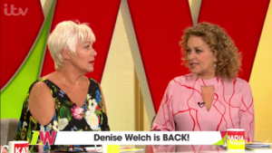 Denise Welch returns to Loose Women (Credit: ITV)