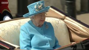 The Queen in a carriage