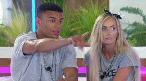 Love Island's Wes and Laura watch the kiss