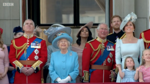 Royal Family watch Red Arrows overhead