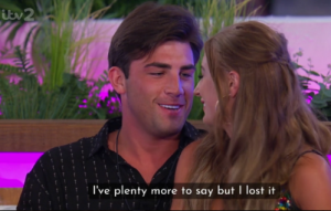 Dani Dyer and Jack Fincham on Love Island (Credit: ITV2)