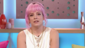 Pop star Lily Allen on Channel 4's Sunday Brunch