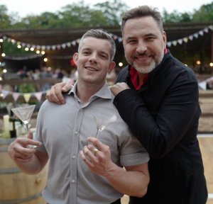 Pictures of Alan Carr and Paul Drayton's wedding party shared by David Walliams (Credit: Instagram)