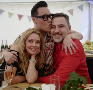 Pictures of Alan Carr and Paul Drayton's wedding party shared by David Walliams (Credit: Instagram)