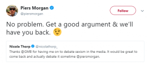 Piers Morgan tweet