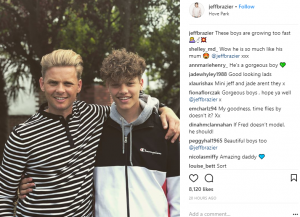 Jeff Brazier and his son (Credit: Instagram)
