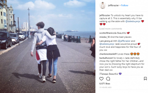 Jeff Brazier's fiancee Kate Dwyer and his son (Credit: Instagram)