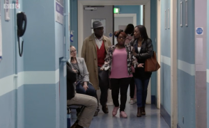 Kim, Partick and Denise hospital EastEnders 