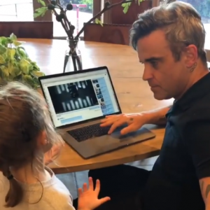 Robbie Williams with his daughter Teddy (Credit: Instagram)