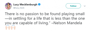 Lucy Mecklenburgh tweet