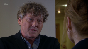 Emmerdale's Daz Spencer was interviewed because he blinked (Credit: ITV)