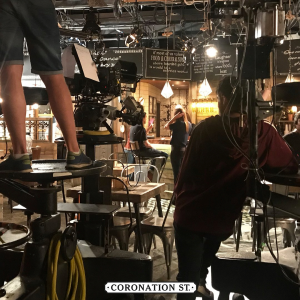 Corrie's Alison King and Chris Gascoyne film together 