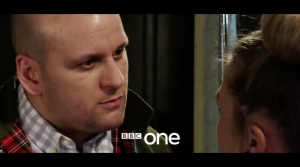 Stuart and Linda argue EastEnders 