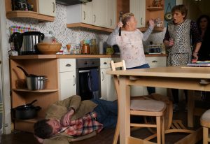 Ollie collapses EastEnders 