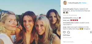 Holly Willoughby on holiday with friends including Nicole Appleton (Credit: Instagram)