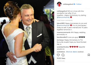 Eamonn Holmes and Ruth Langsford on their wedding day (Credit: Instagram)
