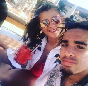 Brooke Vincent and Kean Bryan on holiday