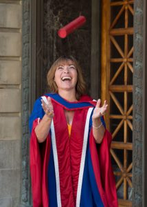 Lorraine Kelly receiving an honorary doctorate