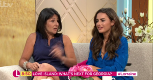Love Island's Georgia Steel's mum Sharon with Amber Davies (Credit: ITV)