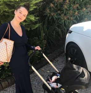 Helen Flanagan enjoys the sunshine with baby Delilah