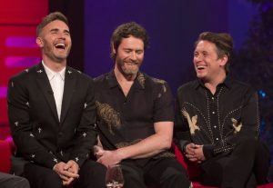 Take That's Gary Barlow, Howard Donald and Mark Owen