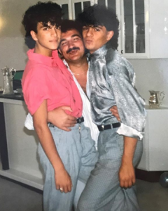 pete andre with brothers Andrew and Mike in his youth (Credit: Instagram)