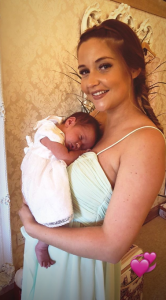 Jacqueline Jossa with baby daughter Mia