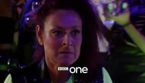 Tina is scared in EastEnders