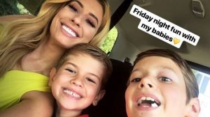 Stacey Solomon and her sons