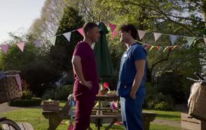 Lofty and Dom in Holby City