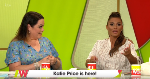 Lisa Riley and Katie Price on LW