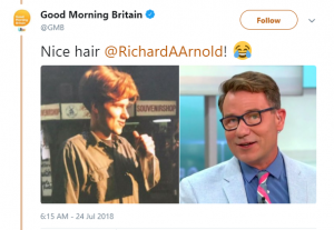Richard Arnold then and now (Credit: Twitter)