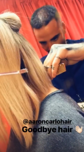 Perrie Edwards cutting her hair