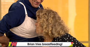 Loose Women's Nadia and Brian trying out a breastfeeding device