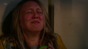 Emmerdale fans spot blunder as Rebecca White is chained up in a cabin