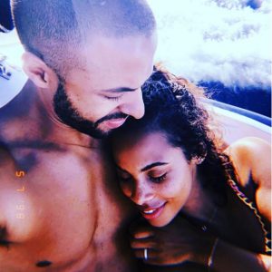 Man and woman cuddling