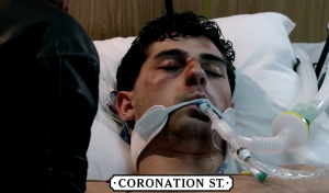 Josh Tucker life support Coronation Street 