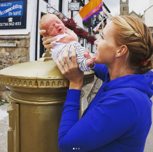 Helen Glover and Steve Backshall and their baby son (Credit: Instagram)
