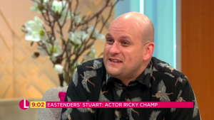 Ricky Champ told Christine about working with fan favourite Danny Dyer (Credit: BBC)